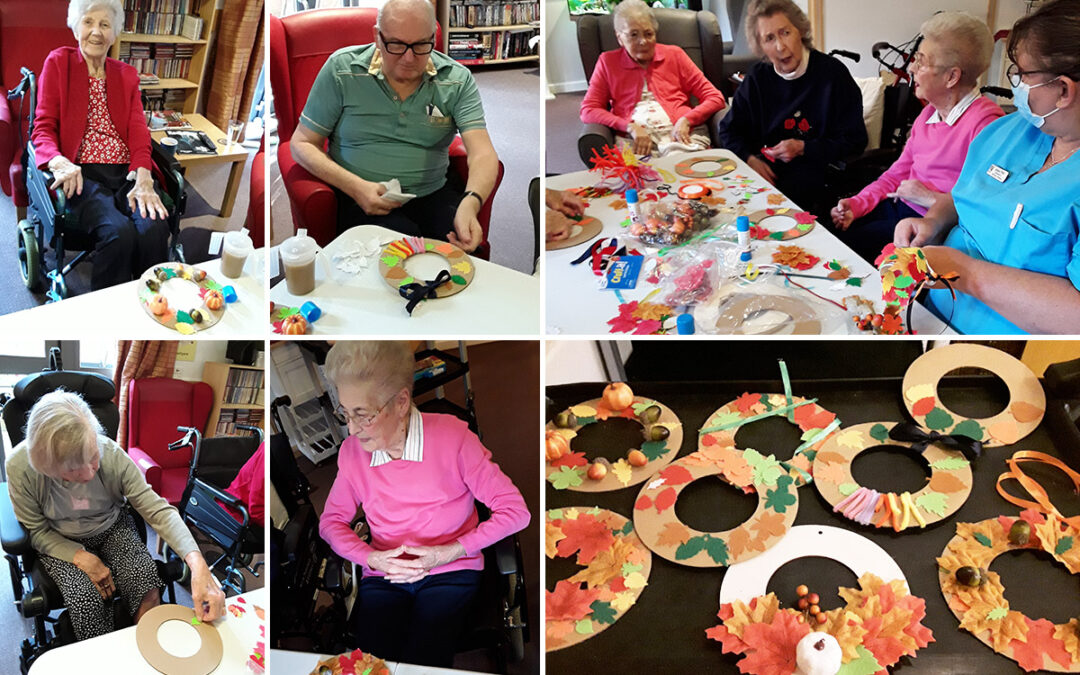 Hengist Field Care Home residents enjoy autumnal arts and crafts