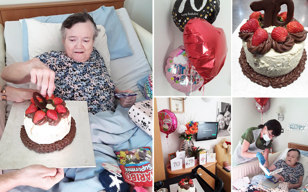 Birthday wishes for Beverley at Hengist Field Care Home