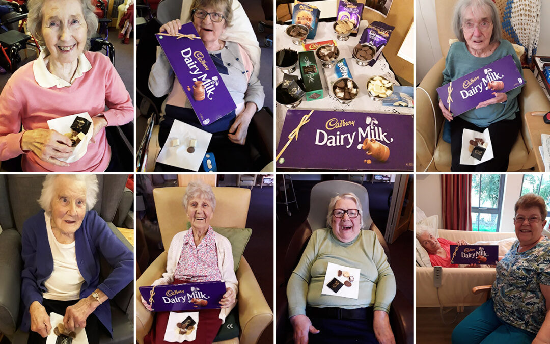 Hengist Field Care Home residents enjoy chocolate trolley
