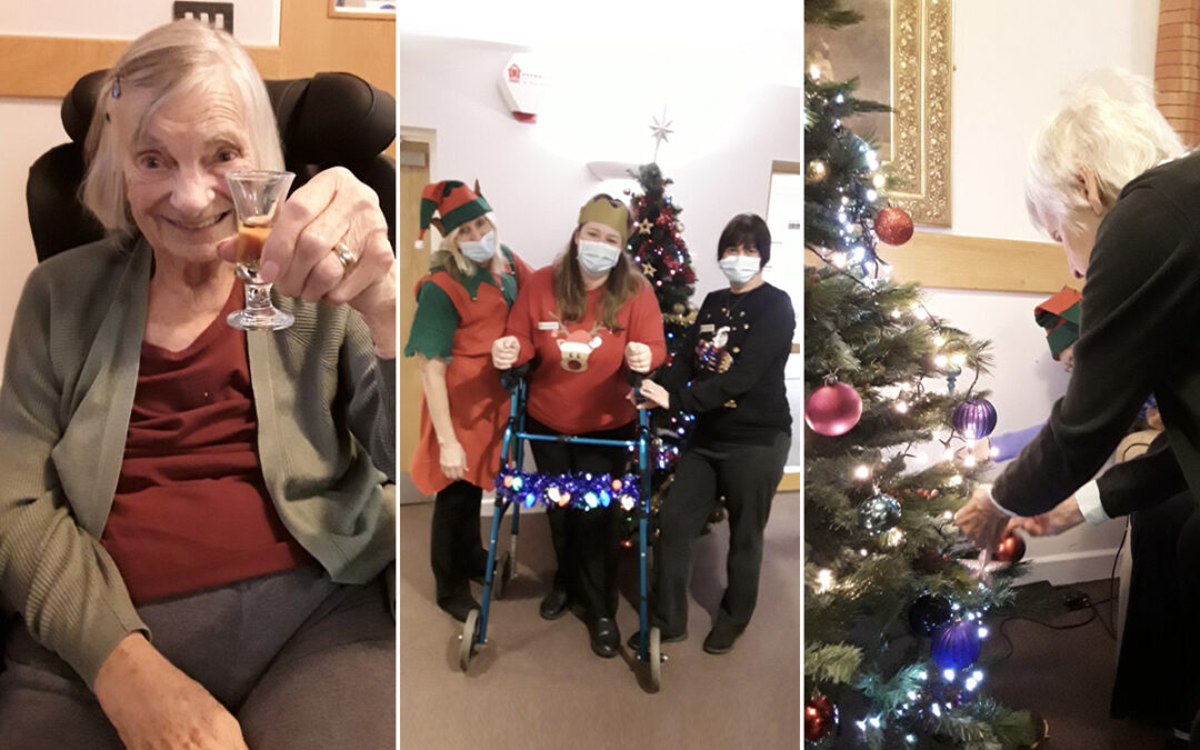 Elf Day and Christmas tree decorating at Hengist Field Care Home