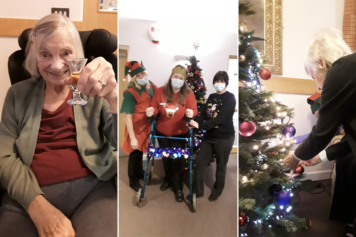 Elf Day and Christmas tree decorating at Hengist Field Care Home