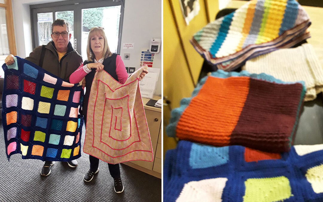 Hengist Field Care Home receives generous donation of handmade blankets