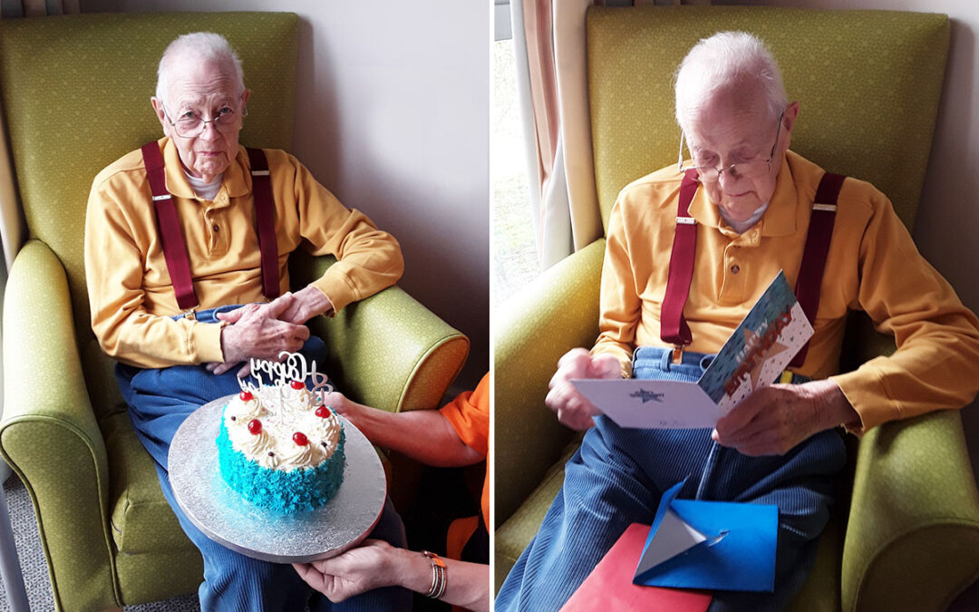 Birthday wishes for Peter at Hengist Field Care Home