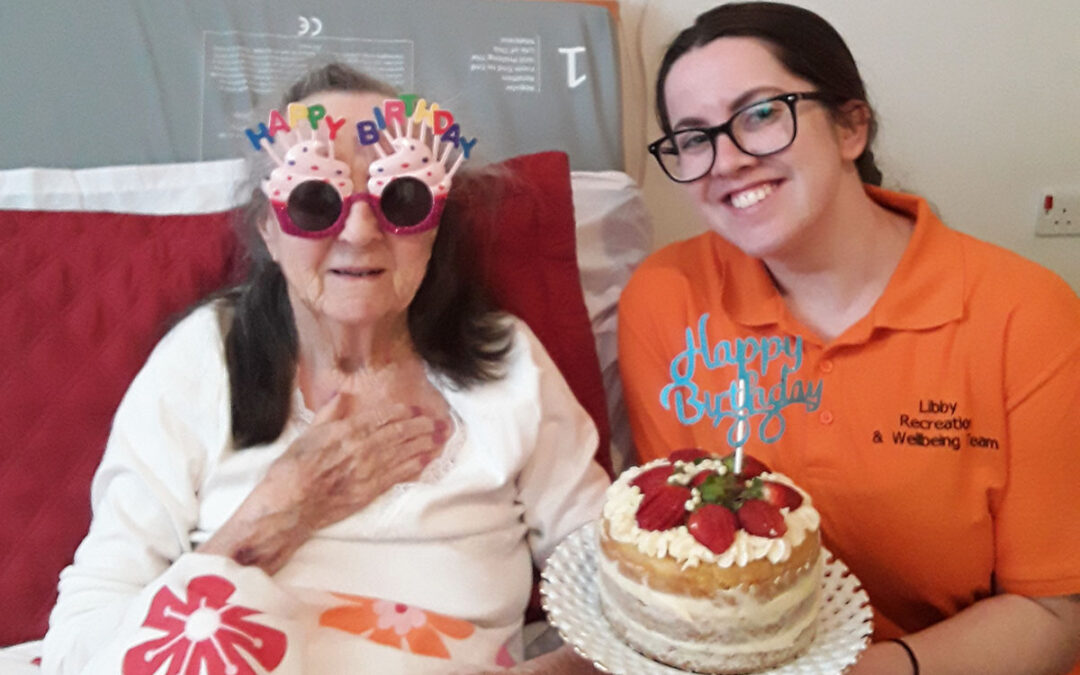Birthday wishes for Rita at Hengist Field Care Home