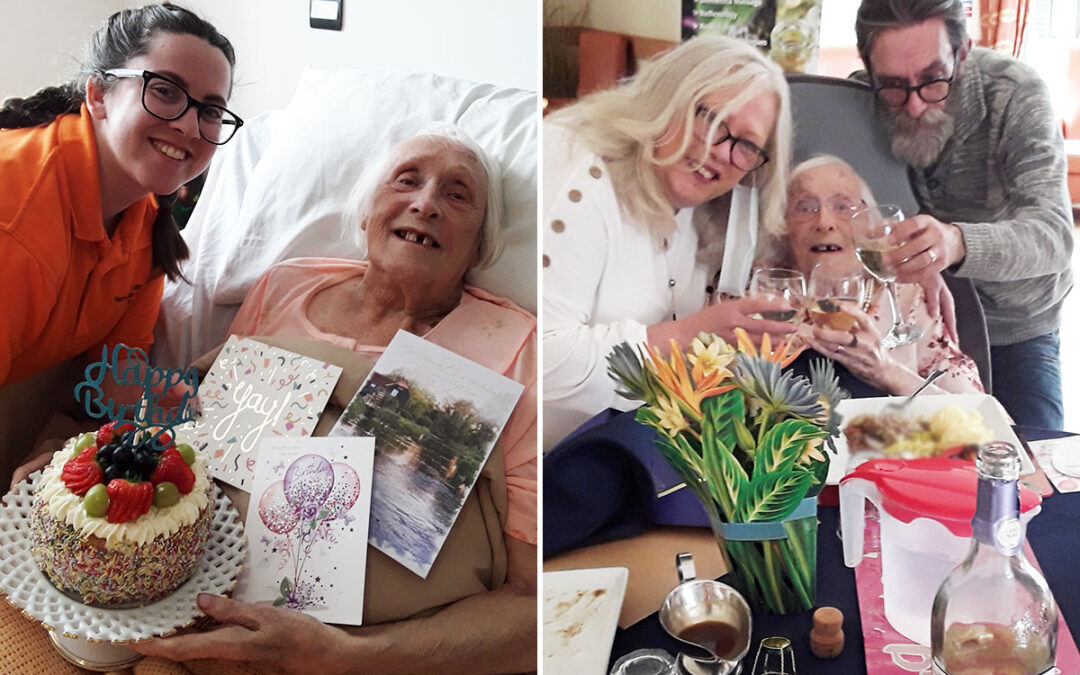 Birthday wishes for Audrey at Hengist Field Care Home