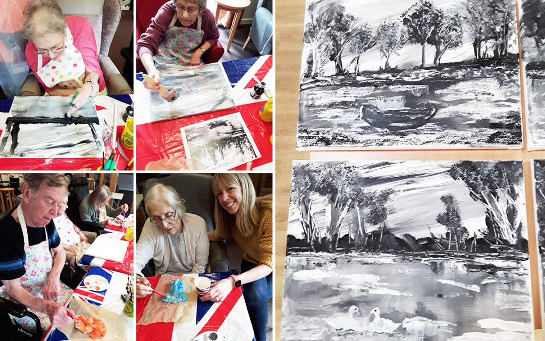 Hengist Field Care Home residents get creative with paints