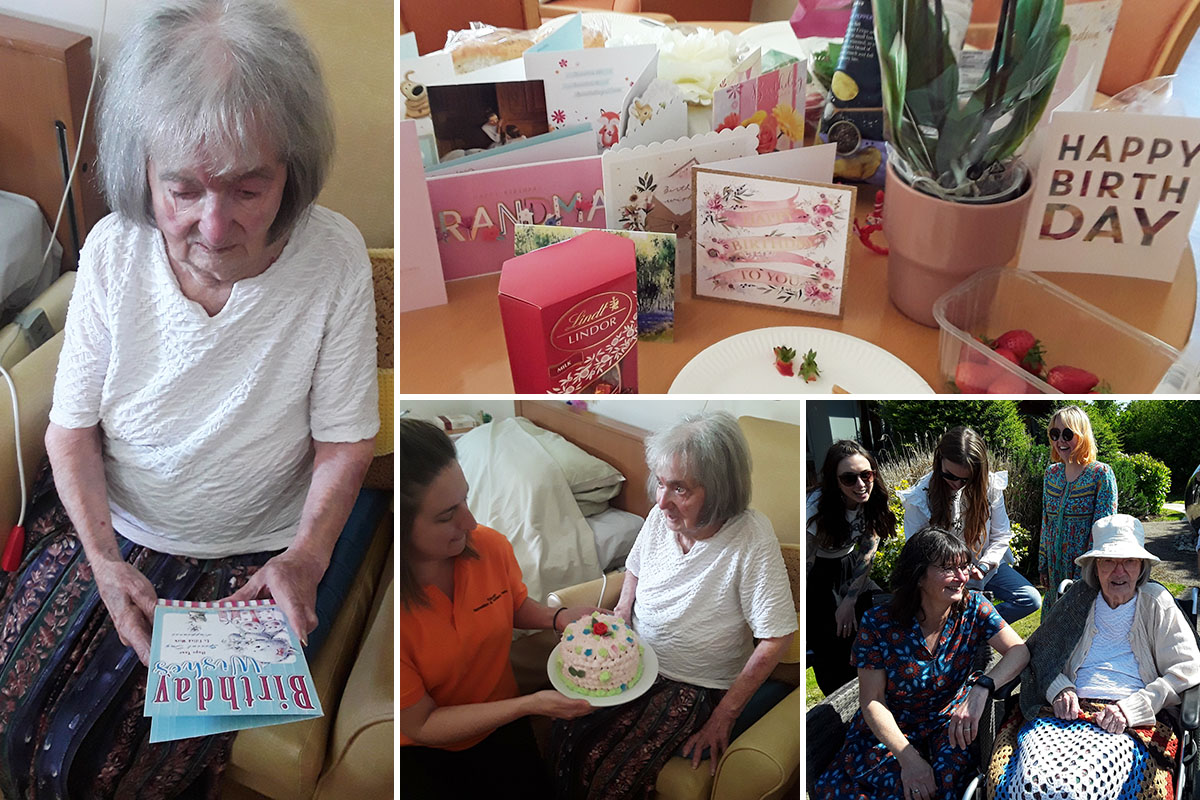 Birthday celebrations for Sylvia at Hengist Field Care Home