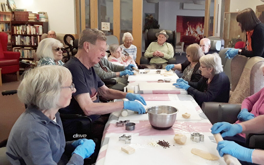 Baking for National Biscuit Day at Hengist Field Care Home