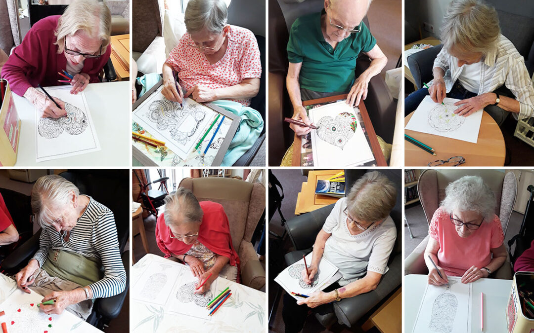 Hengist Field Care Home residents enjoy a mindful art session