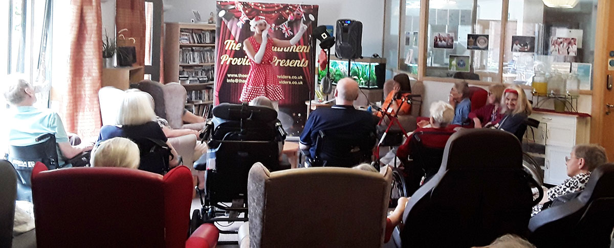 Residents enjoying a Ship Ahoy show at Hengist Field Care Home
