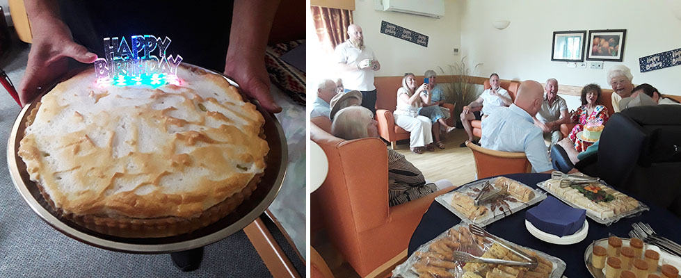 Birthday pie and celebrations at Hengist Field Care Home