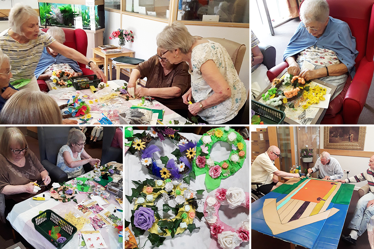Arts and crafts session at Hengist Field Care Home 