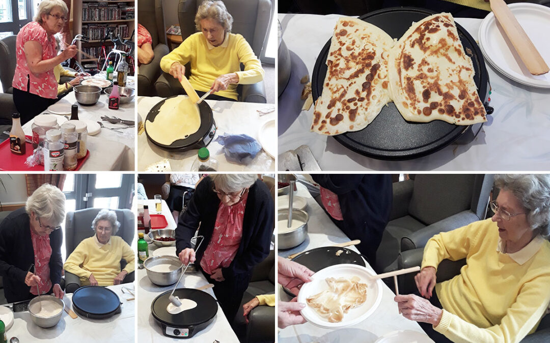 Cookery Club crepe making at Hengist Field Care Home