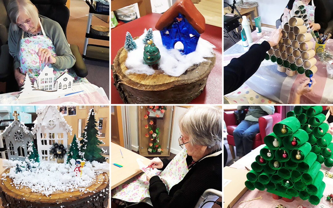 Hengist Field Care Home residents start their Christmas arts and crafts