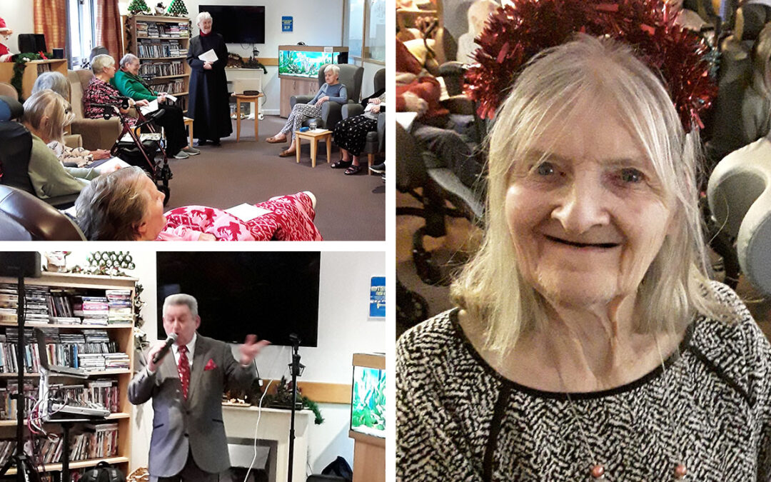 Carol service and Peter Kneebone at Hengist Field Care Home