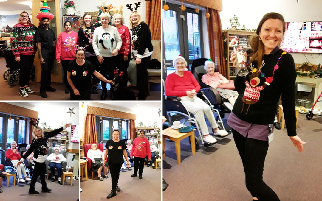 Christmas jumper fashion show at Hengist Field Care Home