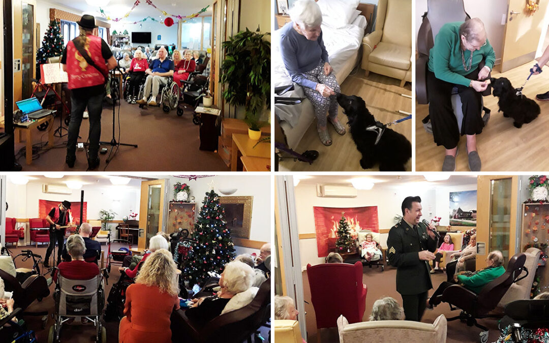Festive music and Pet Therapy at Hengist Field Care Home