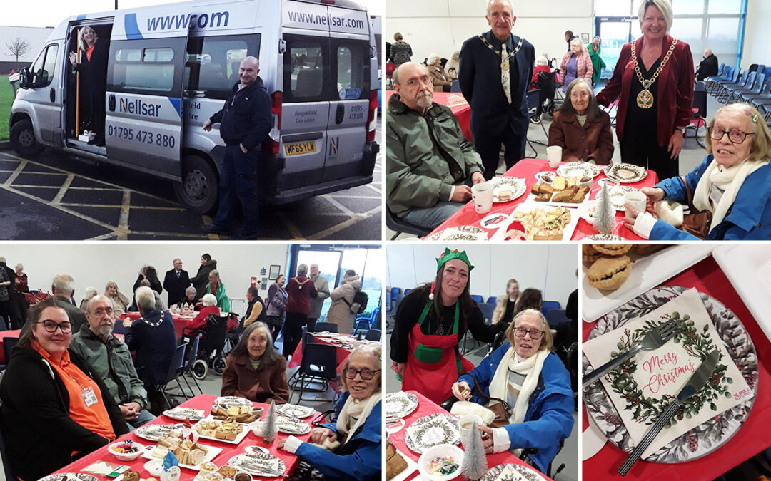 Hengist Field Care Home residents enjoy the Oasis Academy Christmas Dementia Cafe