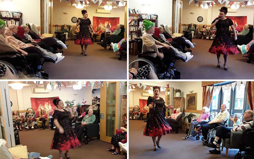 Hengist Field Care Home residents enjoy music from Annie Riley