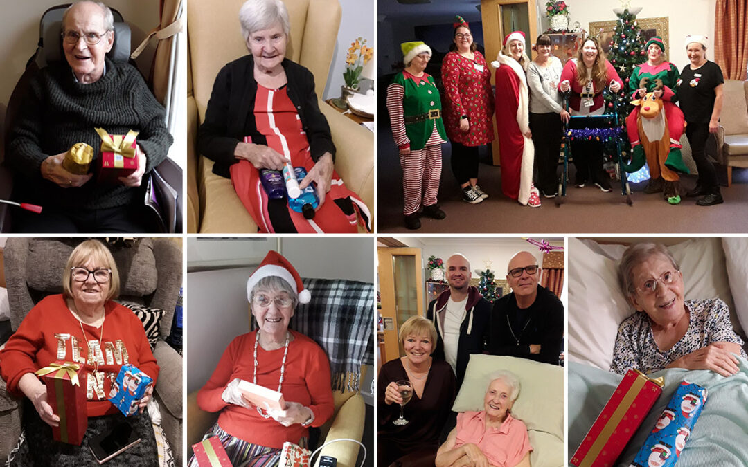 Christmas Day presents at Hengist Field Care Home