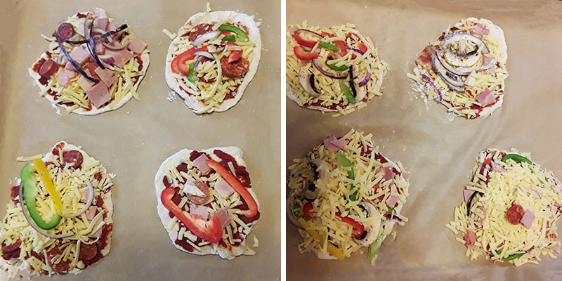 Resident-made pizzas at Hengist Field Care Home 