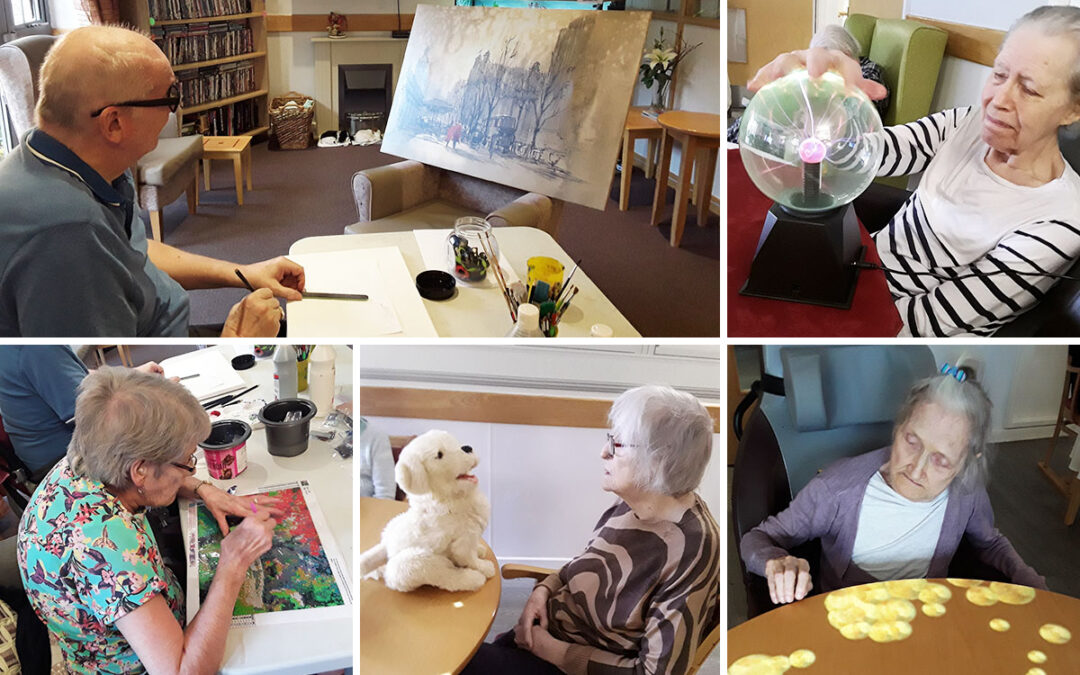 Sensory and creative activities at Hengist Field Care Home