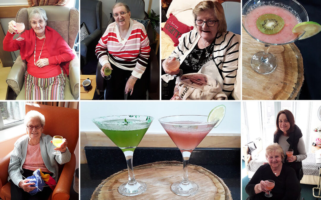 Nutrition and Hydration Week mocktails and chocolate at Hengist Field Care Home