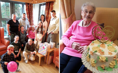 Birthday wishes for Betty at Hengist Field Care Home