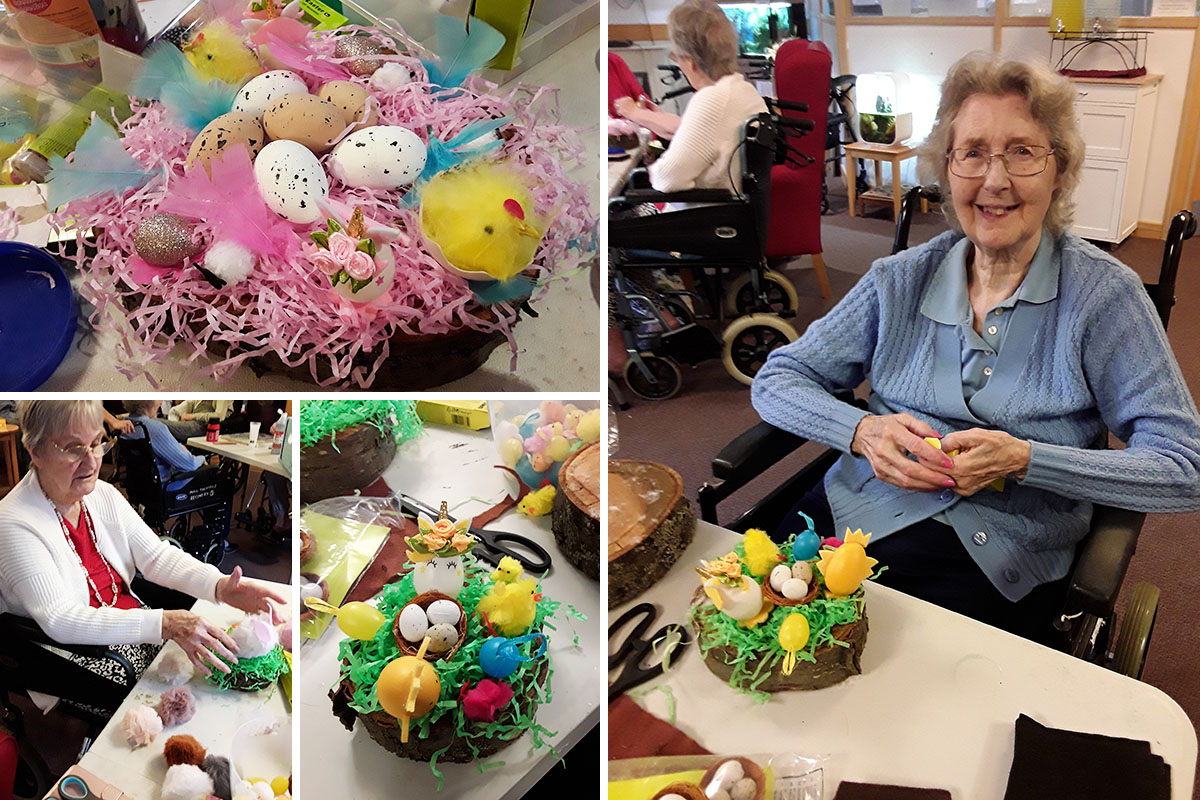 Easter crafts at Hengist Field Care Home