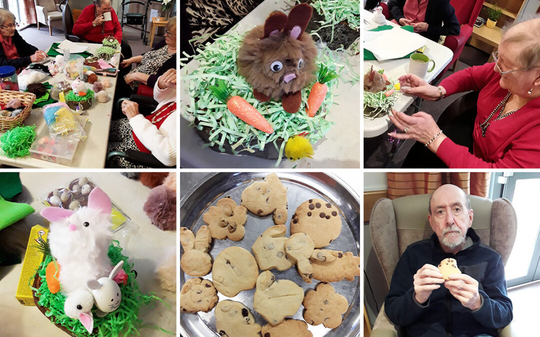 Easter crafts and cookies at Hengist Field Care Home