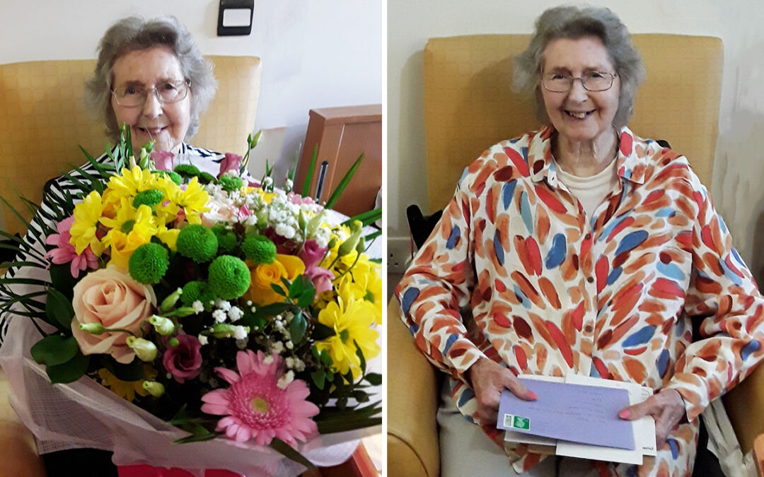Happy birthday to Janet at Hengist Field Care Home