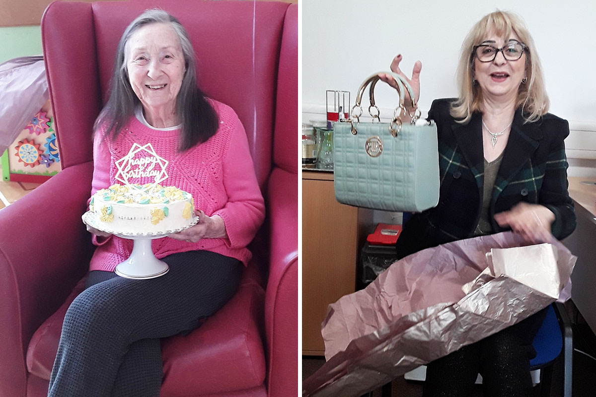 Birthday wishes for Rita and Neli at Hengist Field Care Home