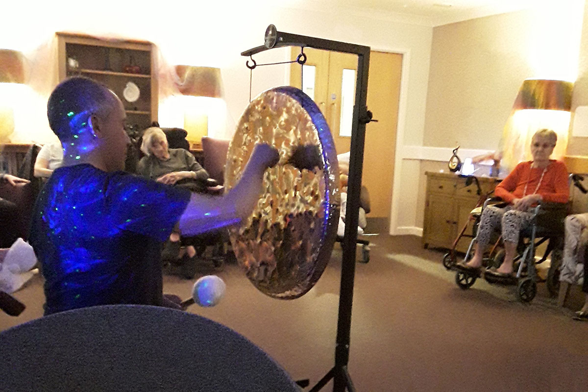 Gong Bath meditation session at Hengist Field Care Home