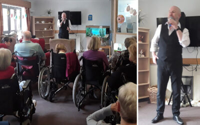 Music and singing with Andy Mace at Hengist Field Care Home