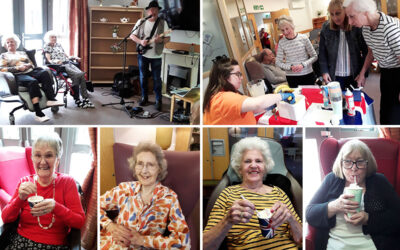Music for St George and milkshake making at Hengist Field Care Home